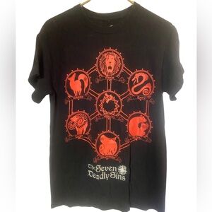 Funimation seven deadly sins black shortsleeve unisex T-Shirt crewneck